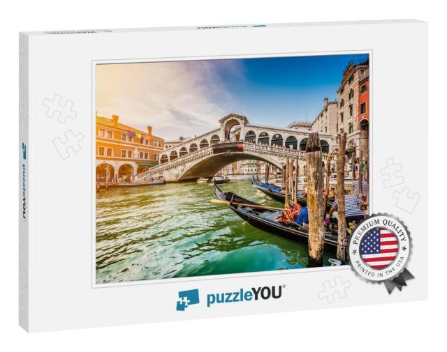 Panoramic View of Famous Canal Grande from Famous Rialto... Jigsaw Puzzle