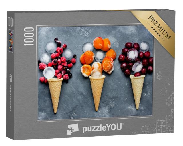 Puzzel 1000 stukjes „Kersenijs, bessenijs, abrikozenijs“