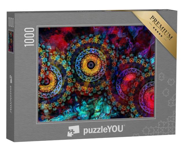 Puzzel 1000 stukjes „Mandala in oude Indiase en Vedische ontwerpen“