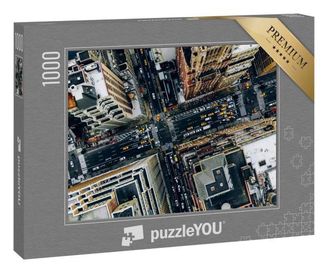 Puzzle 1000 Teile „Vogelperspektive: New York Downtown“