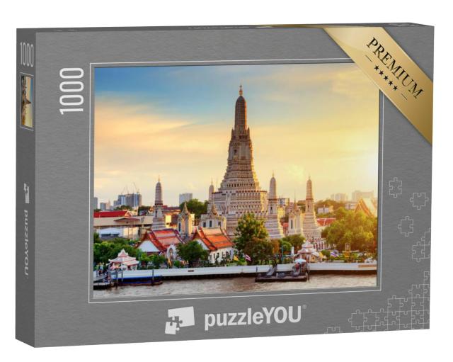 Puzzel 1000 stukjes „Wat Arun tempel bij zonsondergang, Bangkok, Thailand“