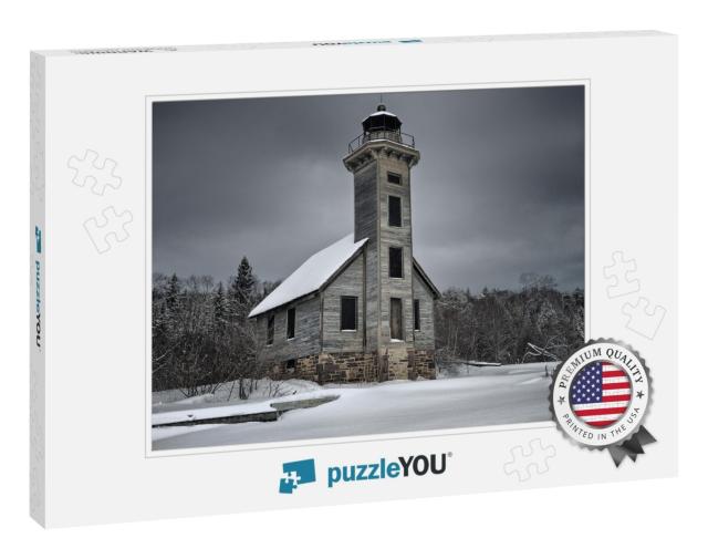 Grand Island East Channel Lighthouse, Lake Superior, Muni... Jigsaw Puzzle