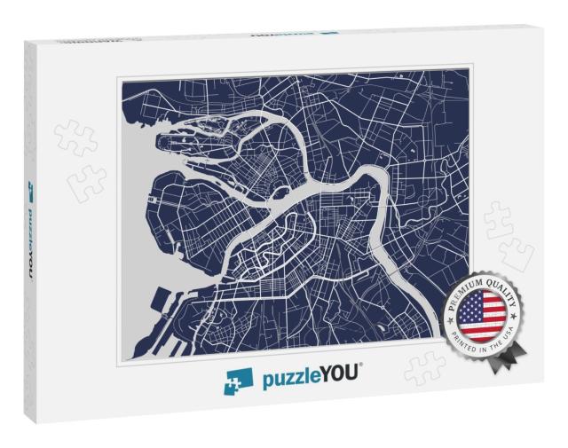 Vector Map Saint Petersburg, Russia... Jigsaw Puzzle