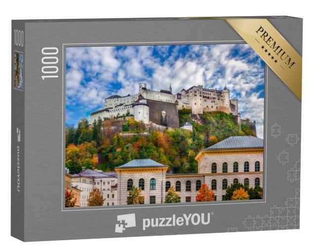 Puzzel 1000 stukjes „Prachtig uitzicht op de vesting Hohensalzburg, Salzburg, Oostenrijk“