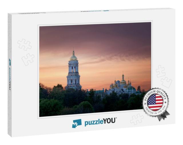 View of Kyiv Pechersk Lavra in the Colorful Sunset... Jigsaw Puzzle