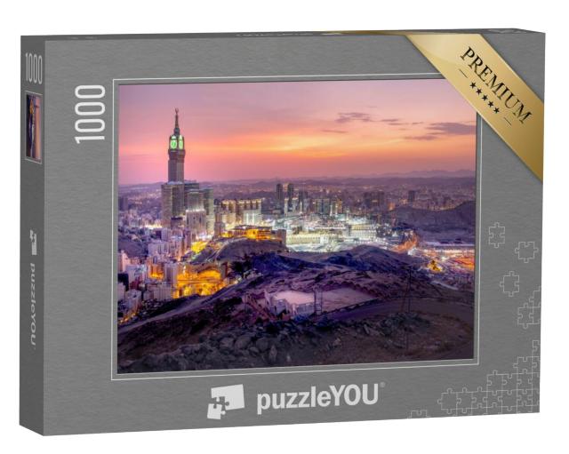 Puzzel 1000 stukjes „Nachtzicht van Mekka in Saoedi-Arabië“