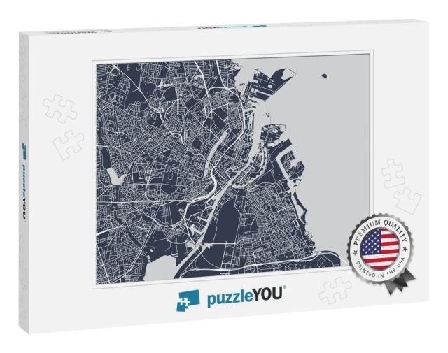 Vector Map of the City of Copenhagen, Denmark... Jigsaw Puzzle