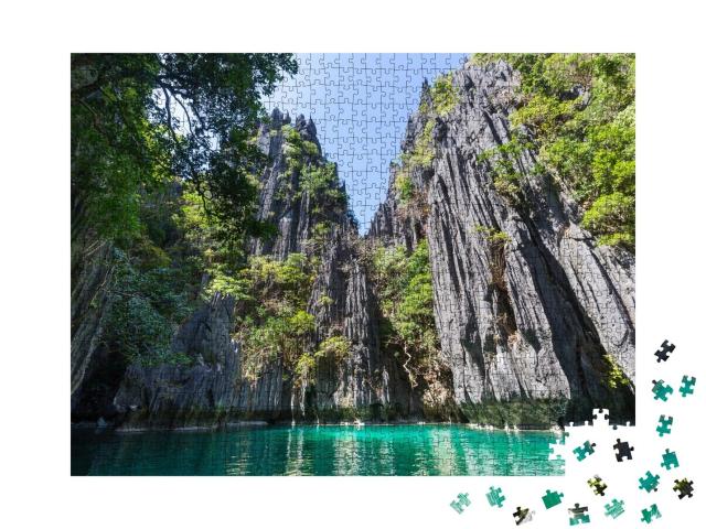 Puzzle 1000 Teile „Malerische Bucht von Palawan, Philippinen“