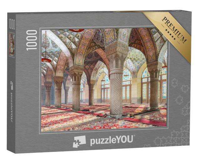 Puzzel 1000 stukjes „Marokkaanse zuilen, Nasir-ol-Molk Moskee, Iran“