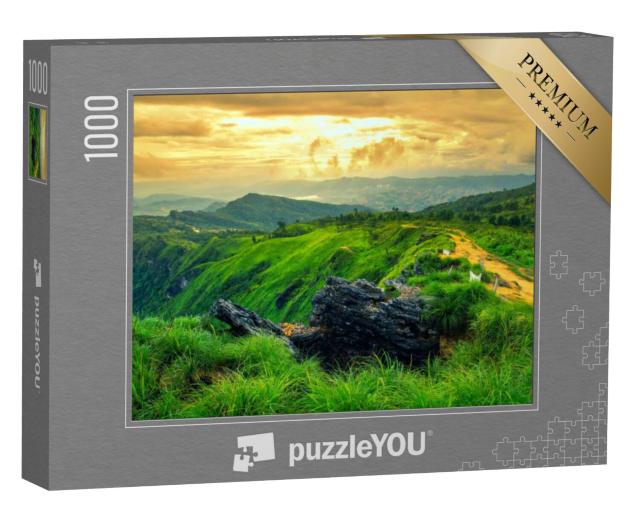 Puzzel 1000 stukjes „Prachtig berggebied Phu Chi Fa, Laos“