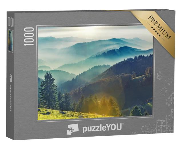 Puzzel 1000 stukjes „Pittoresk berglandschap in het Zwarte Woud, Duitsland“