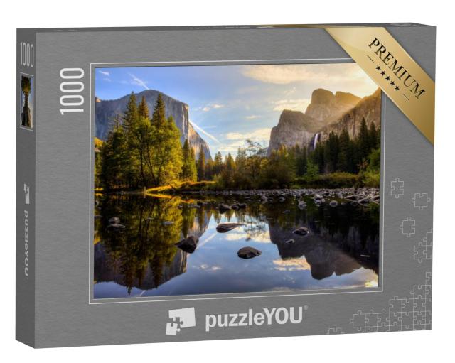 Puzzel 1000 stukjes „Zonsopgang in Yosemite Valley, Yosemite National Park, Californië“