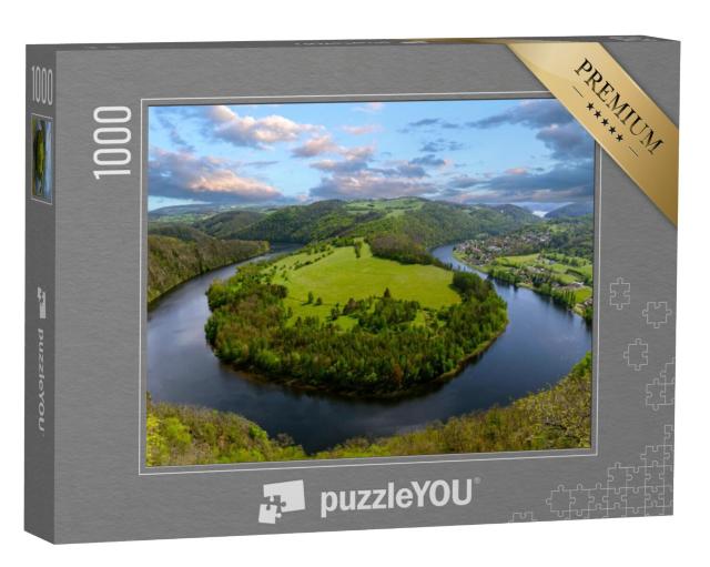 Puzzel 1000 stukjes „Vltava Loop, Tsjechië“