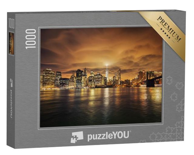 Puzzel 1000 stukjes „Manhattan bij zonsondergang, New York City“