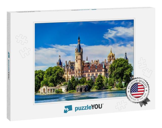 Exterior of Schwerin Castle in Germany Against a Clear Bl... Jigsaw Puzzle