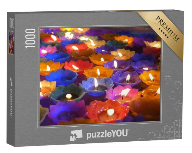 Puzzel 1000 stukjes „Kleurrijke kaars“