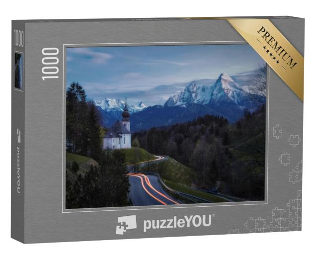 Puzzel 1000 stukjes „Maria Gern Kapel boven Berchtesgaden met Watzmann berg“