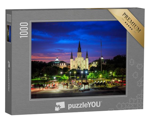 Puzzel 1000 stukjes „Saint Louis Cathedral en Jackson Square in New Orleans, Louisiana“