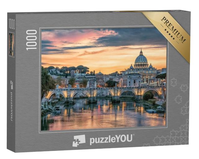 Puzzel 1000 stukjes „Zonsondergang boven Rome, Italië“