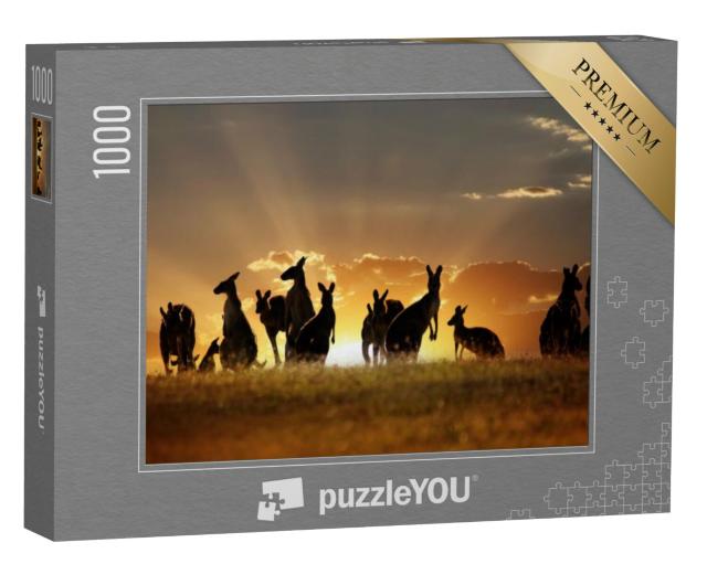 Puzzel 1000 stukjes „Kangoeroes in de Australische outback“