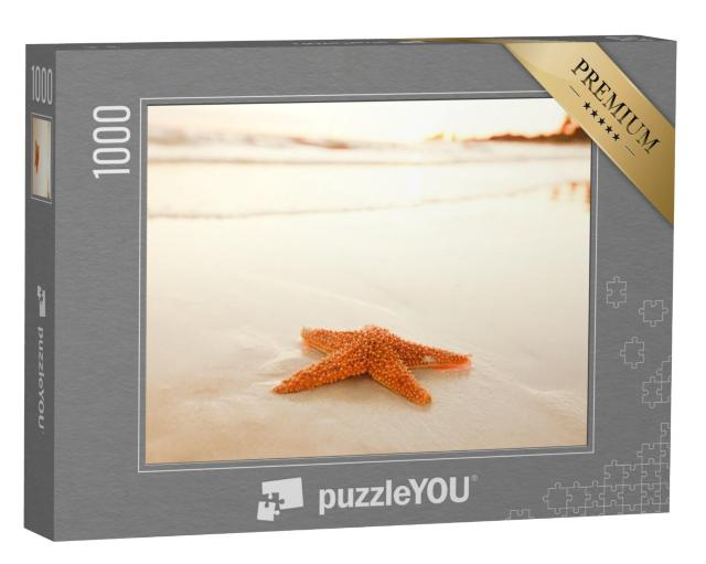 Puzzel 1000 stukjes „Zeesterren op het strand bij zonsopgang“