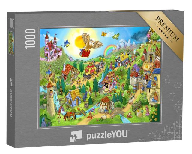 Puzzel 1000 stukjes „De sprookjeswereld van Grimm“