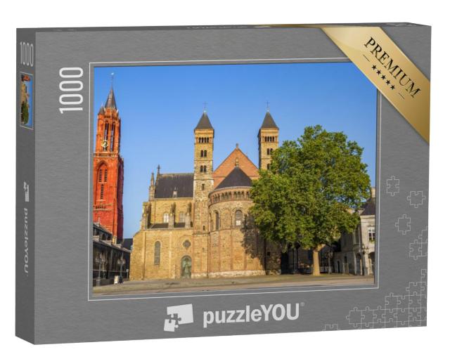 Puzzel 1000 stukjes „Sint Servaasbasiliek op het Vrijthof in Maastricht, Nederland“