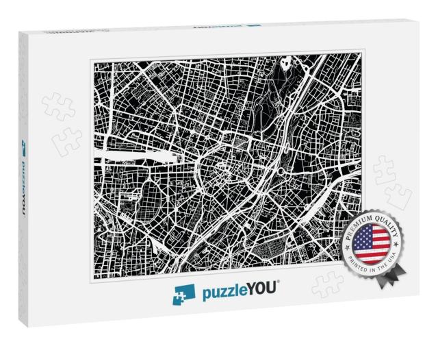 Vector City Map of Munich, Germany... Jigsaw Puzzle