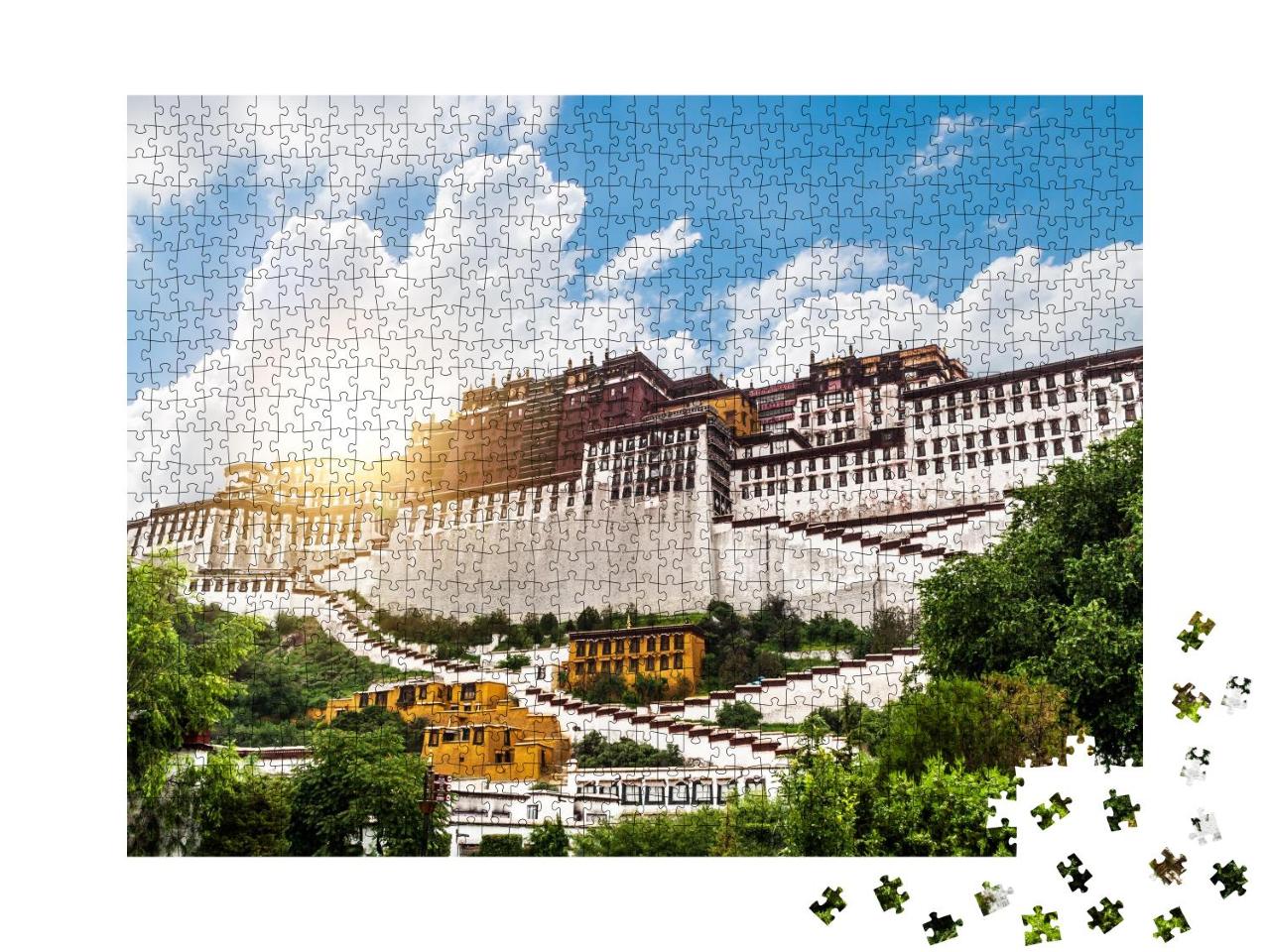 Puzzle 1000 Teile „China Tibet Lhasa Potala-Palast, ehemalige Residenz des Dalai Lama“