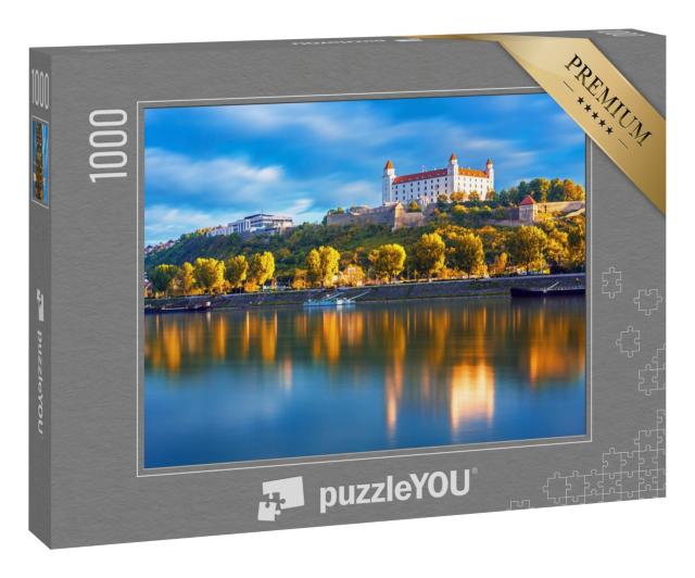 Puzzle 1000 Teile „Burg über der Donau, Bratislava, Slowakei“