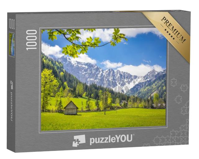 Puzzel 1000 stukjes „Berglandschap van de Karawanken, Karinthië“