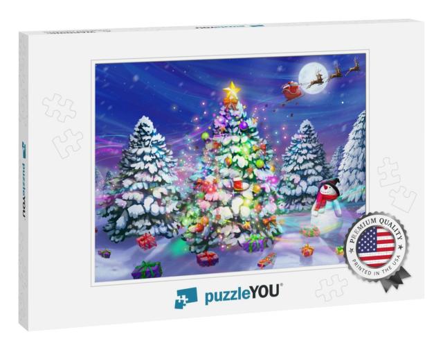 Merry Christmas & Happy New Year! the Christmas Tree Lege... Jigsaw Puzzle