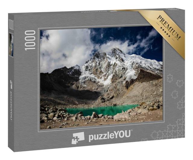 Puzzle 100 Teile „Himmel, Berge im Eis und See am Mount Pumori, Himalaya“