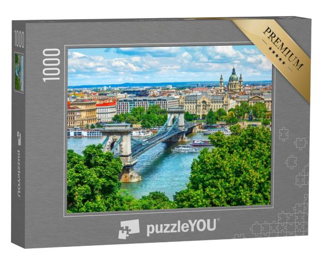 Puzzel 1000 stukjes „Kettingbrug over de Donau in Boedapest, Hongarije“