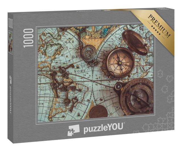 Puzzle 1000 Teile „Vintage: Antikes Kartenmaterial“