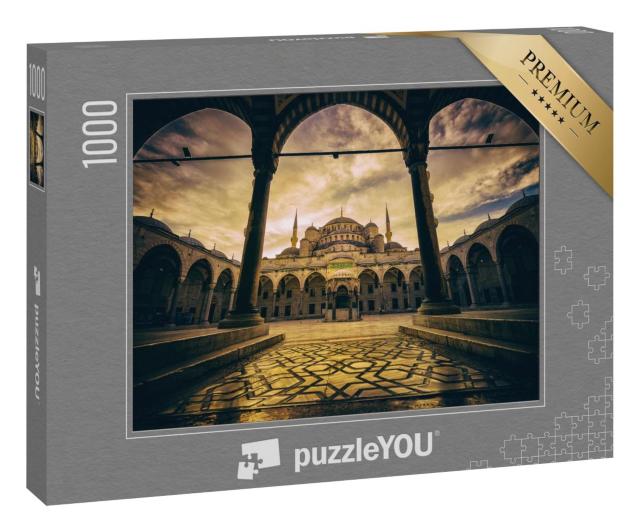 Puzzle 1000 Teile „Vintage-Stil der Sultan-Ahmed-Moschee, Istanbul“