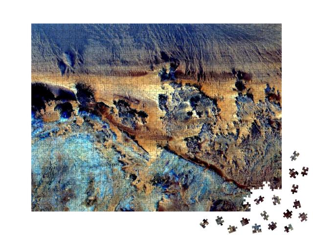 Puzzle 1000 Teile „Magische Klippen, abstrakte Fotografie der Wüsten Afrikas“