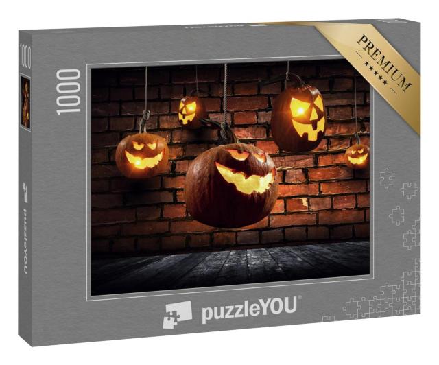 Puzzle 1000 Teile „Halloween-Dekoration mit Kürbissen“