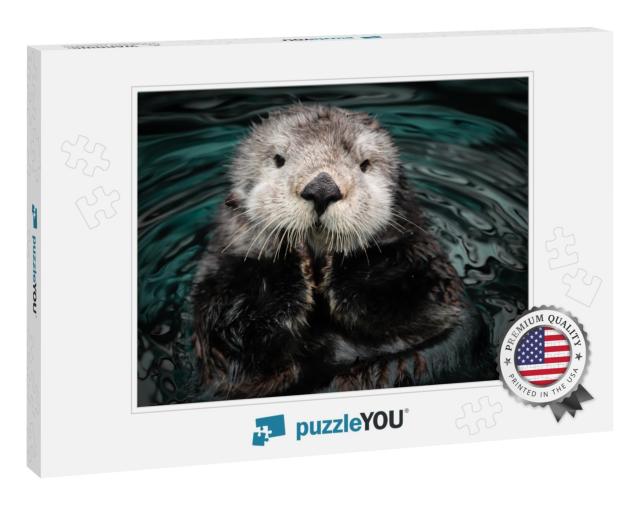 Sea Otter Posing in the Water... Jigsaw Puzzle