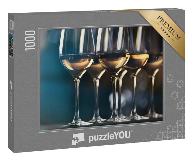 Puzzle „Gläser mit Weißwein  “