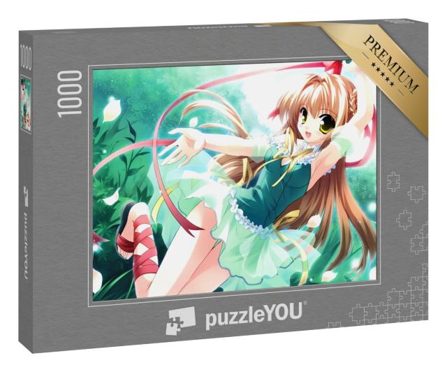 Puzzle „Ein Sommermädchen im Anime-Stil“