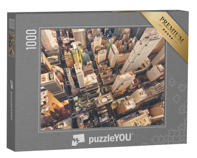 Puzzel 1000 stukjes „Luchtfoto van het centrum van Manhattan met uitzicht op St Patrick's Cathedral“