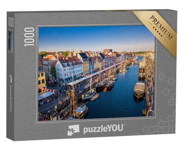 Puzzel 1000 stukjes „Historisch centrum van Nyhavn, Kopenhagen, Denemarken“