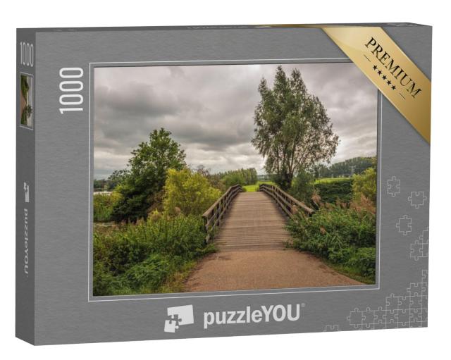 Puzzel 1000 stukjes „Houten brug over de Nederlandse rivier de Dommel“