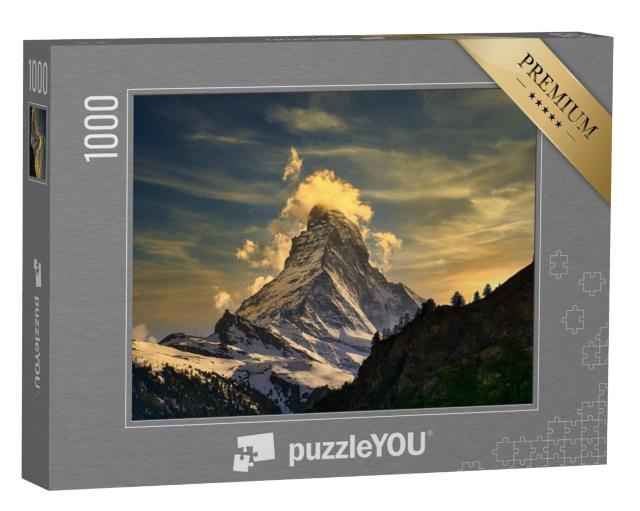 Puzzel 1000 stukjes „Prachtige zonsondergang op de Matterhorn, Zermatt, Zwitserland“