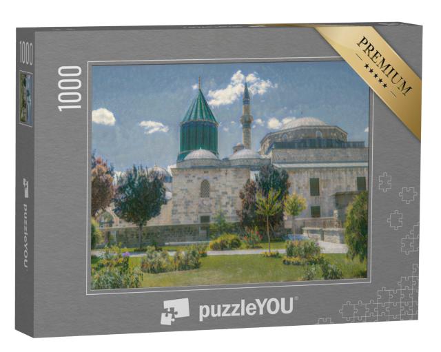 Puzzel 1000 stukjes „in de kunststijl van Claude Monet - Mevlana Celaleddin Rumi Graf en Museum, Konya Turkije“