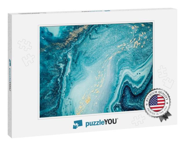 Abstract Ocean- Art. Natural Luxury. Style Incorporates t... Jigsaw Puzzle