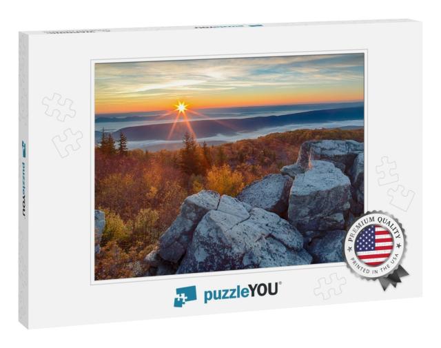 Sunrise on Dolly Sods Over the Mountains of West Virginia... Jigsaw Puzzle
