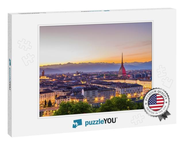 Italia Torino Skyline Turin, Italy, Cityscape At Sunset... Jigsaw Puzzle