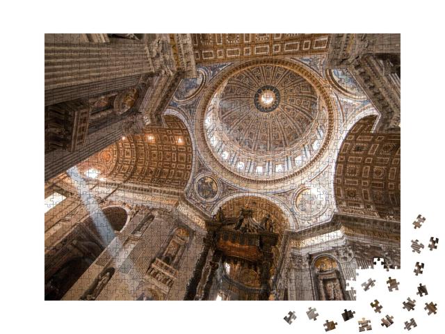 Puzzle 1000 Teile „Die Innenseite der Kuppel des Petersdoms im Vatikan“